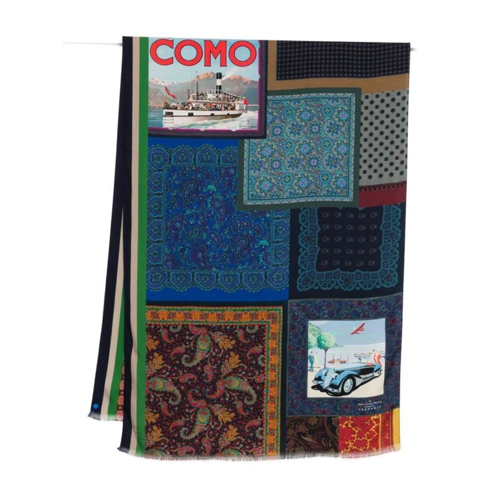 Pierre Louis Mascia Lago Di Como Silk Printed Scarf